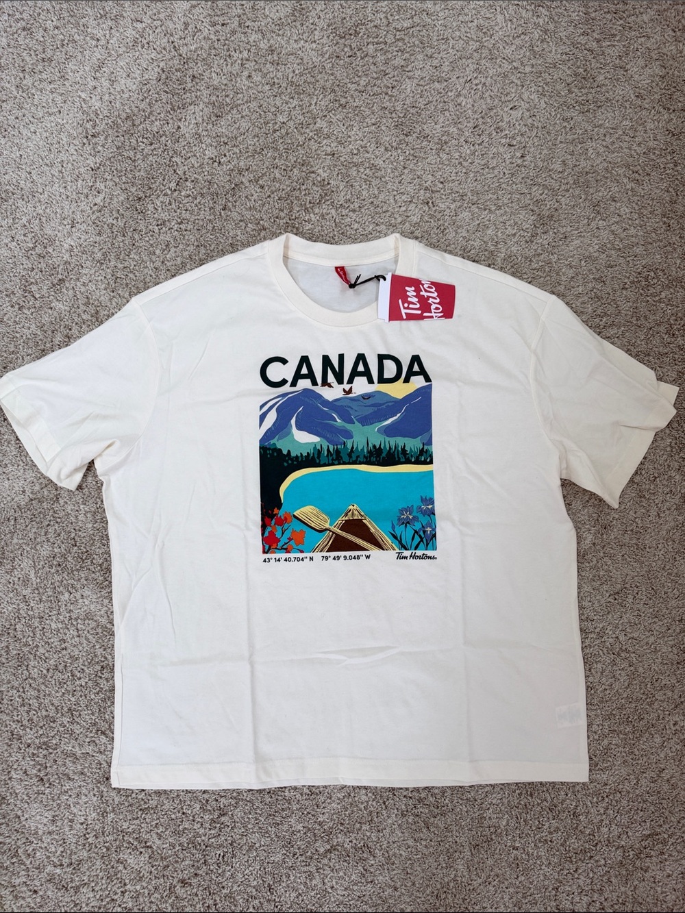 Tim Hortons Canada Scenic Graphic Tee - Cream
